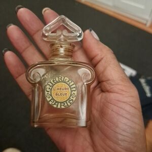 Vintage GUERLAIN Paris L’Heure Bleue Empty Baccarat Glass Perfume Bottle